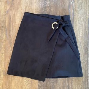 Navy wrap LOFT skirt